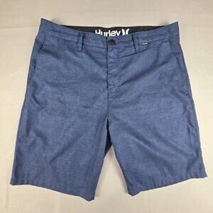 Hurley Men's Phantom Boardwalk Hybrid Shorts Size 34 Blue Heathered Walkshorts